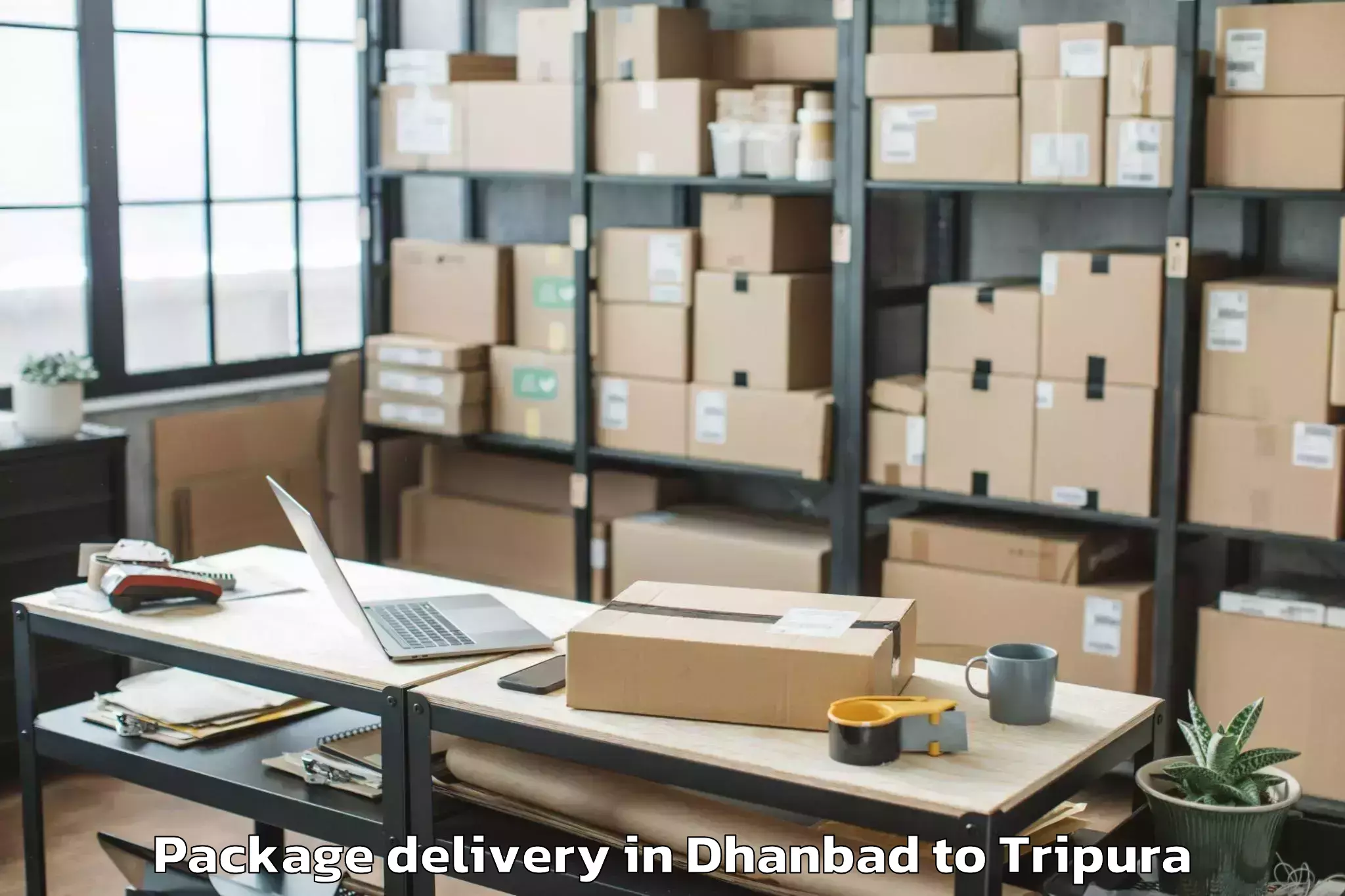 Reliable Dhanbad to Amarpur Gomati Package Delivery